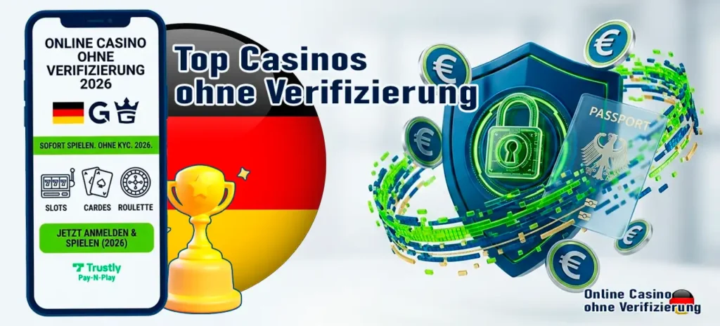 Vergleich der besten Online Casinos ohne Verifizierung im Test.